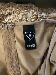 Windsor Rose Gold Sequin Dress Size Small Spaghetti Strap Party Cocktail Bodycon