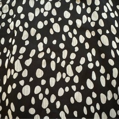 Jonathan Martin black white dot mash ruffle a-line knee length dress sz 14 b11