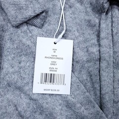 Walter Baker Rhonda Sheath Button Front Knitted Mini Sweater Dress Medium Gray