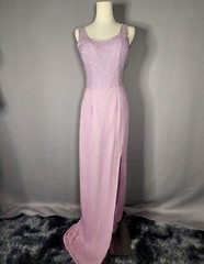 1990’s Cassandra Stone Lilac Beaded Prom Dress- Retro, Y2k, Pageant, Formal