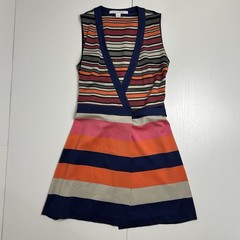 Diane Von Furstenberg Gracie Mini Wrap Dress Sz 6 Striped Sleeveless $498 MSRP