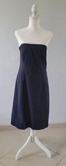 GAP Stretch Strapless Black Midi Dress Classic Minimalist Size 10 Preppy Capsule