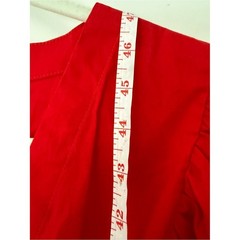 The Lulo Project Lilies Tie-Front Cotton Stretch Midi Dress Bright Red Medium