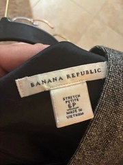 Banana Republic Gray Stretch Sleeveless V-Neck Sheath Dress Women&rsquo;s Size 2