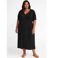 A New Day Black Empire Waist Slip Dress, XXL