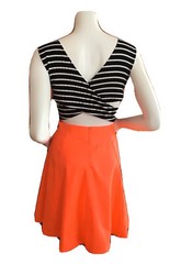 Double zero Dress stripe/Solid Sleeveless,Cut Out, Lined,STRETCH,L, Multicolor.