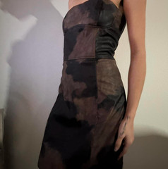 Forever 21 Cow Print Leather Dress