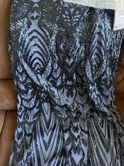 Betsy and Adam Size 18 Blue Sequin Formal Dress