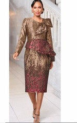 16W PLUS Ashro Black Gold Formal Wedding Church Party Donisha Bow Sheath Dress