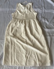 Womens Time and Tru Mixed Media Midi Dress L Ivory NWT