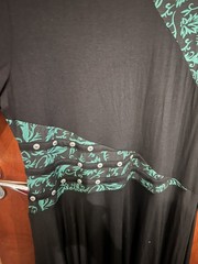 Joe Browns BNWT black & green asymmetric dress size 24 with button detail