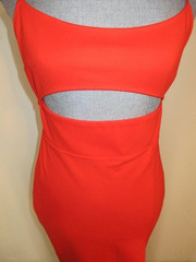 Superdown FAB! Trista Cut Out Side Slit Knee Dress in Poppy Red Size Medium