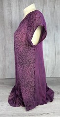 India Hippie Boho Dress Top Plum Purple Paisley Advanced Apparel Womens One Size