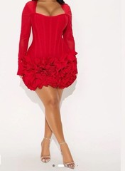 Fashion Nova Red Bandage Mini Dress Small