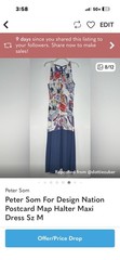 Peter Som For Design Nation Long Dress Womens Size M Postcard Halter Resort