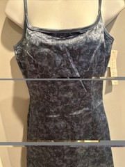 Maria Bianca Nero Dress Size Medium Blue Floral Spaghetti Strap Vintage Prom