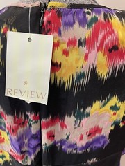 Review Australia Women&rsquo;s Size 12 Flutter Mini Dress-sleeveless-Ikat Agnes NWT