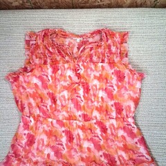 OPHELIA ROE DRESS PLUS 3X CORAL PINK FLORAL BOHO RUFFLE CHIFFON TIERED Womens