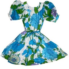 Olivia James The Label Anna Dress In Mod Floral Aqua has Pockets Size XS