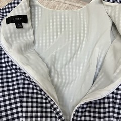 J Crew Women’s Size 6 Short Sleeve Sheath Lined Dress Black & White Gingham