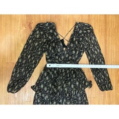 ASTR The Label Anora Floral Tiered Long Sleeve Maxi Dress M
