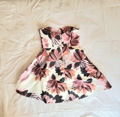 Keepsake The Label Divide Strapless Mini Dress Womens Medium Floral Pink NWT