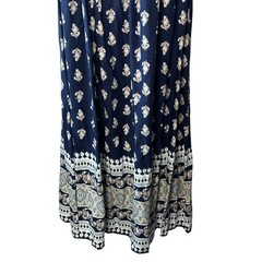 Lascana Navy Blue Patterned Spaghetti Strap Maxi Women&rsquo;s Size 8 New