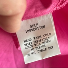 NWT PINCH Fuchsia Smocked Cotton Poplin Mini Dress, Medium