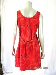 LOOKING GOOD SZ M Red/Pink 1 Layer Pretty Tunic Summer Pull Over Head Dress