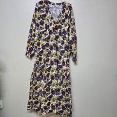 The Lulo Project The Garden Stroll Tunic Floral Boho Art To Wear Maxi Dress XL
