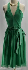 MARIA BIANCA NERO JADE V-Neck Cocktail Dress Semi-Formal Sleeveless Halter SZ M
