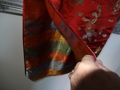 Chinese Brand new ladies Red embroidered dress size Medium Pura-seta