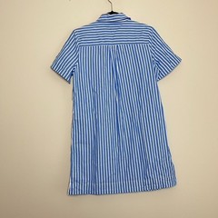 NWTOld Navy White & Blue Button Collared Striped Mini Shirt Dress Women&rsquo;s Sz XS