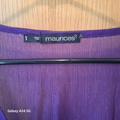 Womans Dress Size 1 Maurices 2 Piece Purple Sparkles