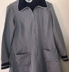 Vintage Montgomery Ward 60s/70s Polyester 1/4 Zip House Coat Dress Size S Flaws