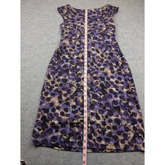 Connected Apparel Purple Abstract Dot Knot Front Sleeveless Sheath Dress Size 8