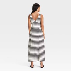Women Knit Maxi Sweater Dress – Universal Thread Cream Striped S