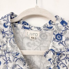 Livro Floral Long Sleeve Button Down Mini Dress