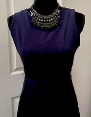 Nannette Solid Spandex Blend Lined🪬Tunic Dress With Belt,Size 4
