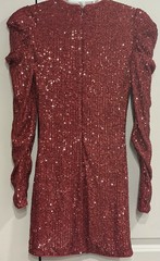 Michael Costello X Revolve Dark Red Sequin Mini Dress XS