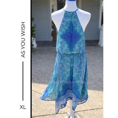 MSRP: $69 | ✨ As You Wish Chiffon Paisley Halter Dress – Size XL ✨SAME DAY SHIP