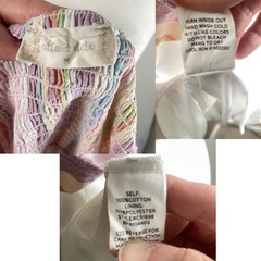 Altar&rsquo;d State Size Medium Pastel Stripe Cotton Babydoll Mini Dress Cottagecore