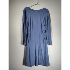 Anthropologie Daily Practice blue ruched mini dress L