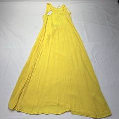 Allsaints Women’s Cerellia Lightweight Maxi Beach Dress Open Back Sz 4 Yellow
