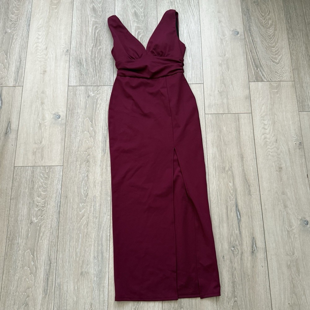 Halara Sleeveless Burgundy V-Neck Bodycon Dress size XS