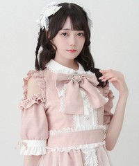Tulle layered ruffled ribbon dress Jirai New
