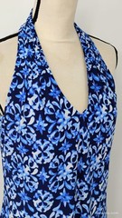 Tommy Bahama Sandy Floral Fresco Halter Dress UPF 30 Build in Bra Size Small