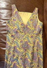 LAUREN Ralph Lauren Sleeveless Pretty Dress Women Multi Knee Length Back Zip 10