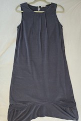 BestTailor Womens Linen Cotton Pullover Tank Shift Dress W/Pockets Size M Gray