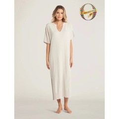 Barefoot Dreams Caftan OS Sand Dune CozyChic Ultra Lite Knit Coastal Lounge